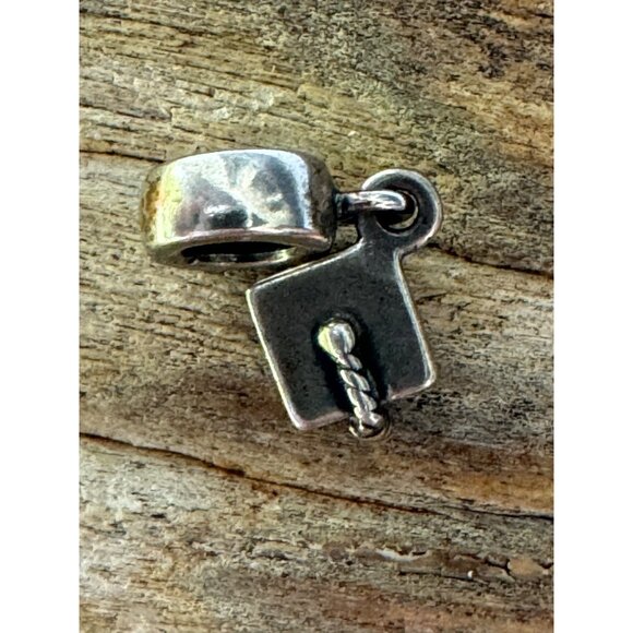 Pandora Graduation Cap Charm Bead For Bracelet - Picture 1 of 4